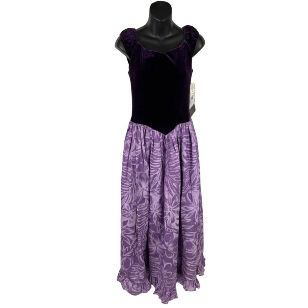 U'i No Off Shoulder Pua Floral Mu'umu'u Hawaiian Dress - Size 1-2